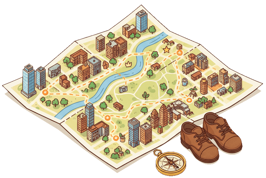 Maps accent illustration